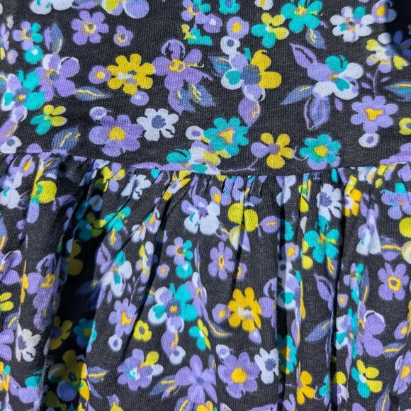 Midnight Meadow Girls’ Dress – Colorful Floral Delight 2T,3T,4T,5T 6/7 7/8 - Picture 3 of 4